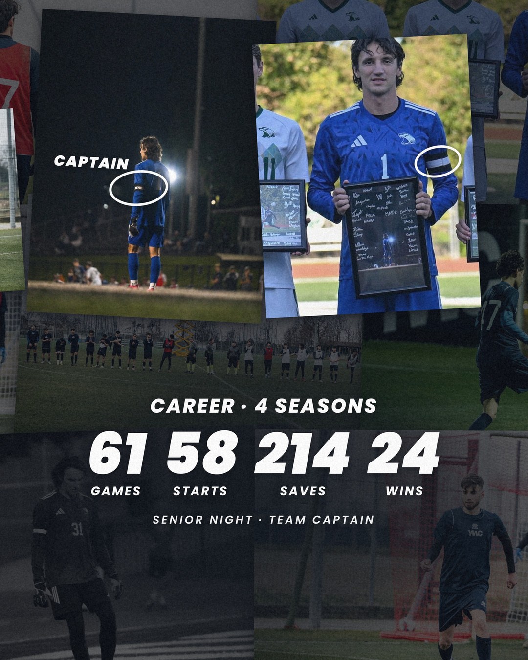 Niccolò Cabras, four seasons at Central Methodist in numbers